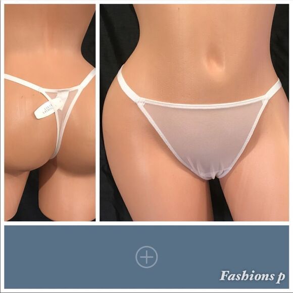 Victoria’s Secret SOLD OUT Hard to find sexy mesh thong one size soft pink M - Picture 2 of 2